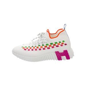 Hermès White Multicolore H Logo Sneakers 39 sz